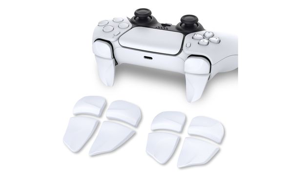 PlayVital Performance 2 Pairs Shoulder Buttons Extention Triggers For DualSense Controller - Solid White