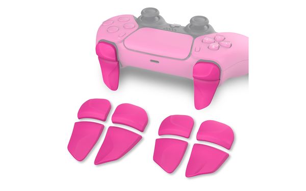 PlayVital Performance 2 Pairs Shoulder Buttons Extention Triggers For DualSense Controller - Nova Pink