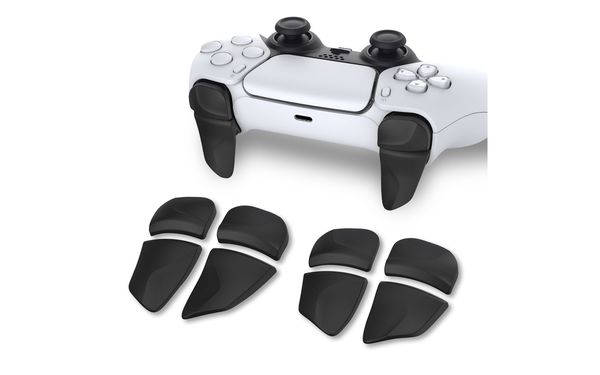 PlayVital Performance 2 Pairs Shoulder Buttons Extention Triggers For DualSense Controller - Solid Black