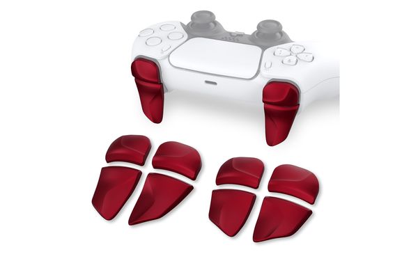 PlayVital Performance 2 Pairs Shoulder Buttons Extention Triggers For DualSense Controller - Vampire Red