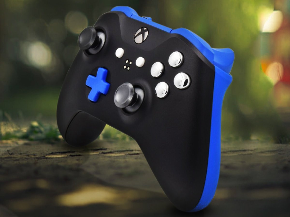 Xbox One Black & Blue Custom Controller