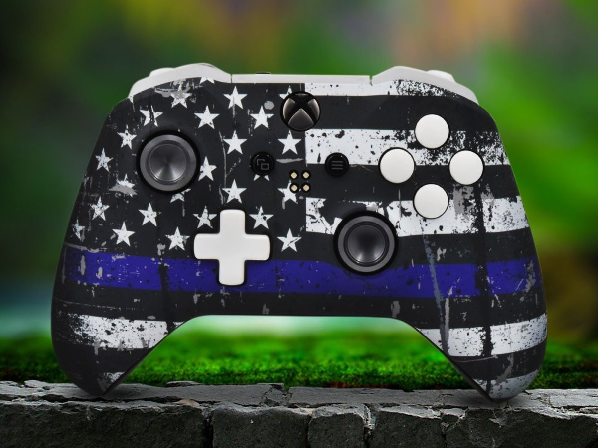 Independence Flag Xbox One S Custom Controller With White Accents